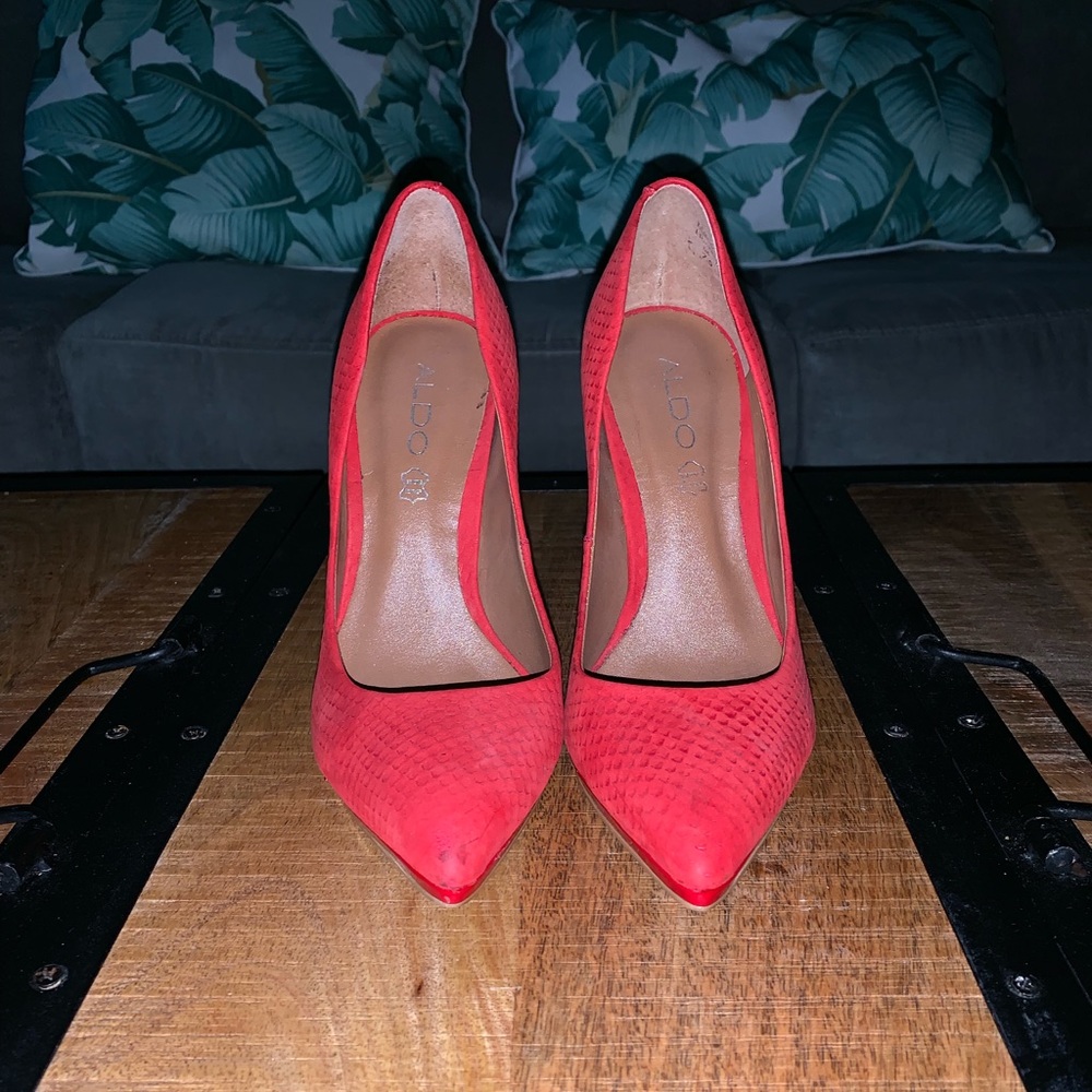 Red Aldo Pumps